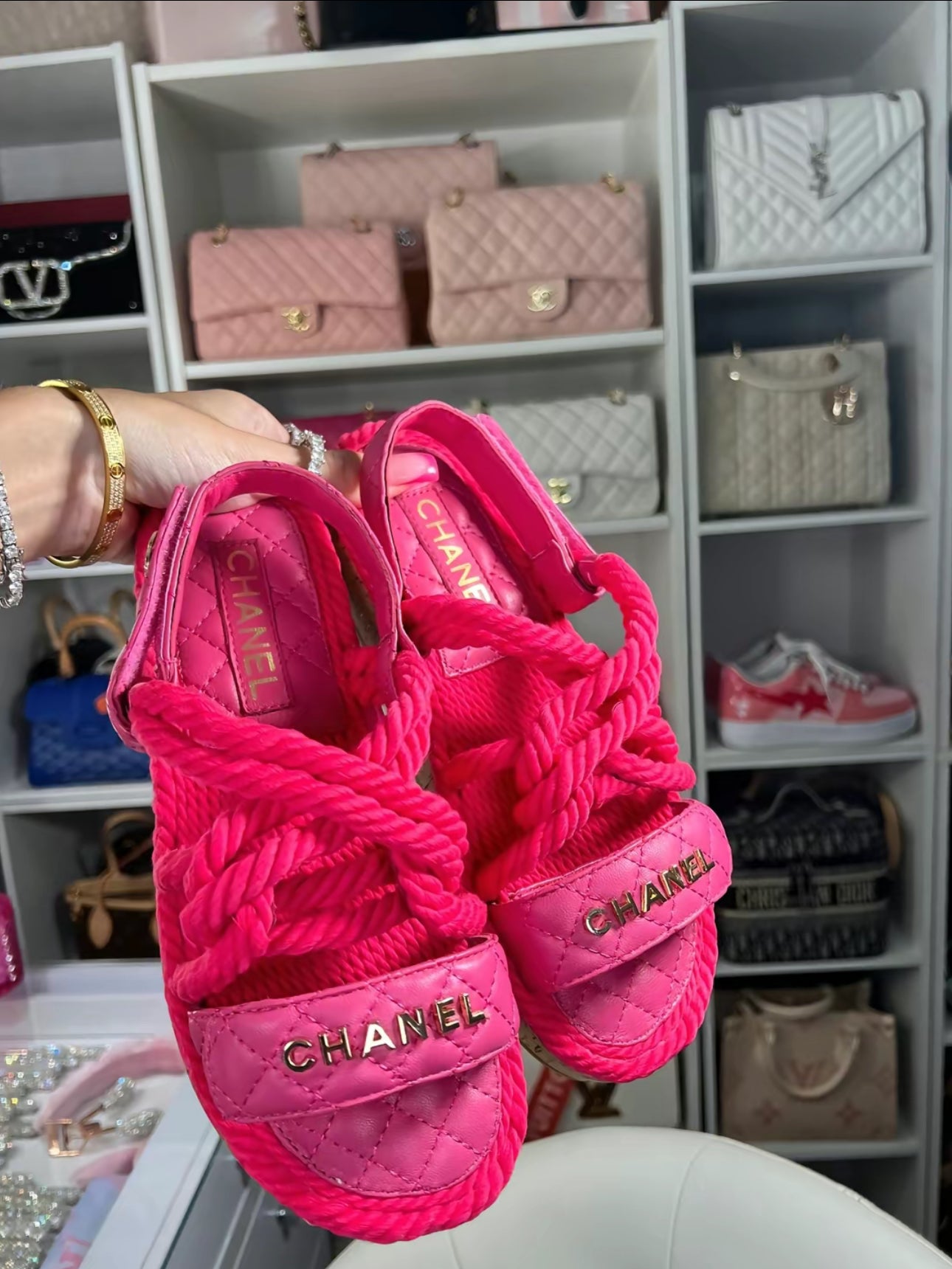 hot pink sandals
