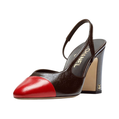 SLINGBACKS RED 9cm
