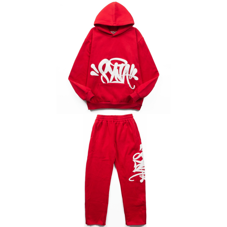 "Syna" Logo Red Tracksuit
