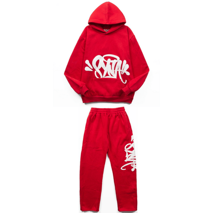 "Syna" Logo Red Tracksuit