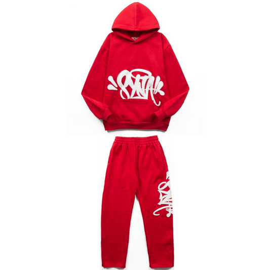 "Syna" Logo Red Tracksuit